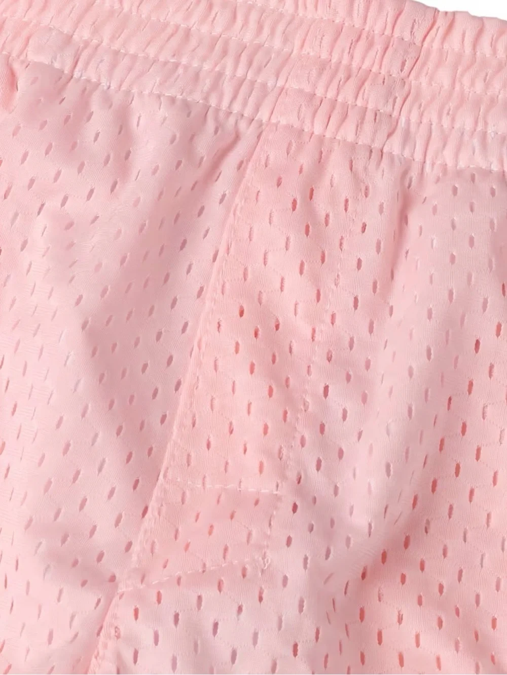 Vintage Pink Mesh Athletic Shorts for Men